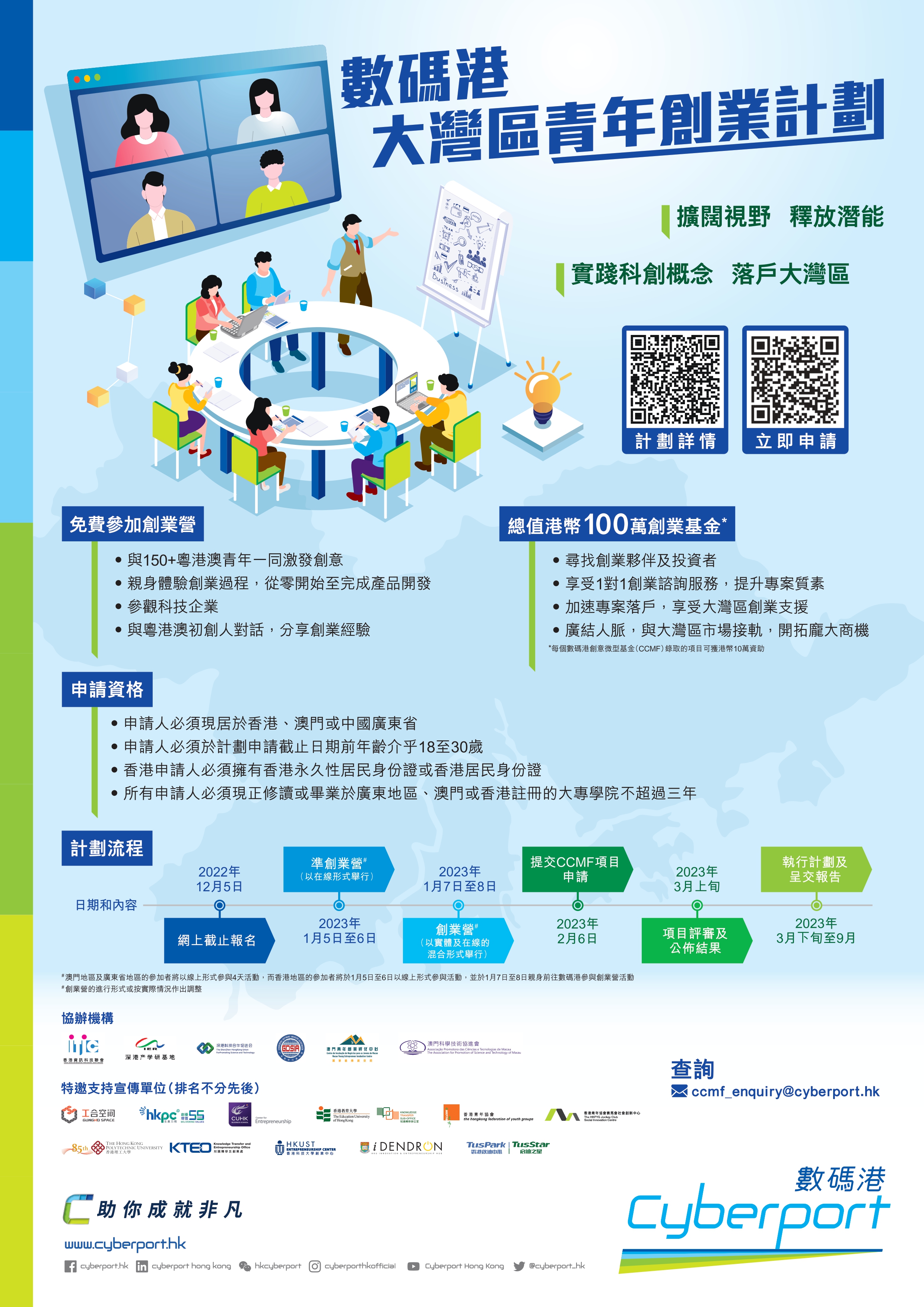 數碼港大灣區青年創業計劃2022 Poster page 0001
