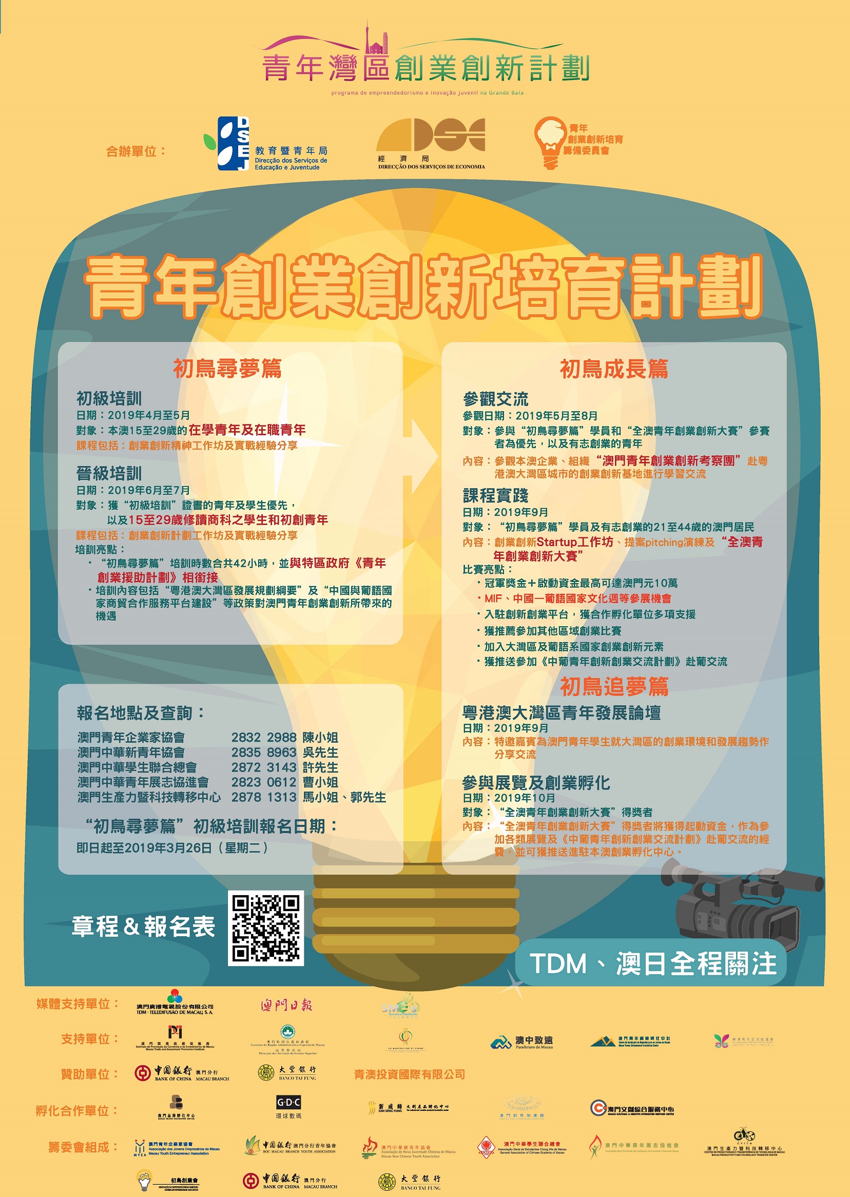 青年創業創新培育計劃2019