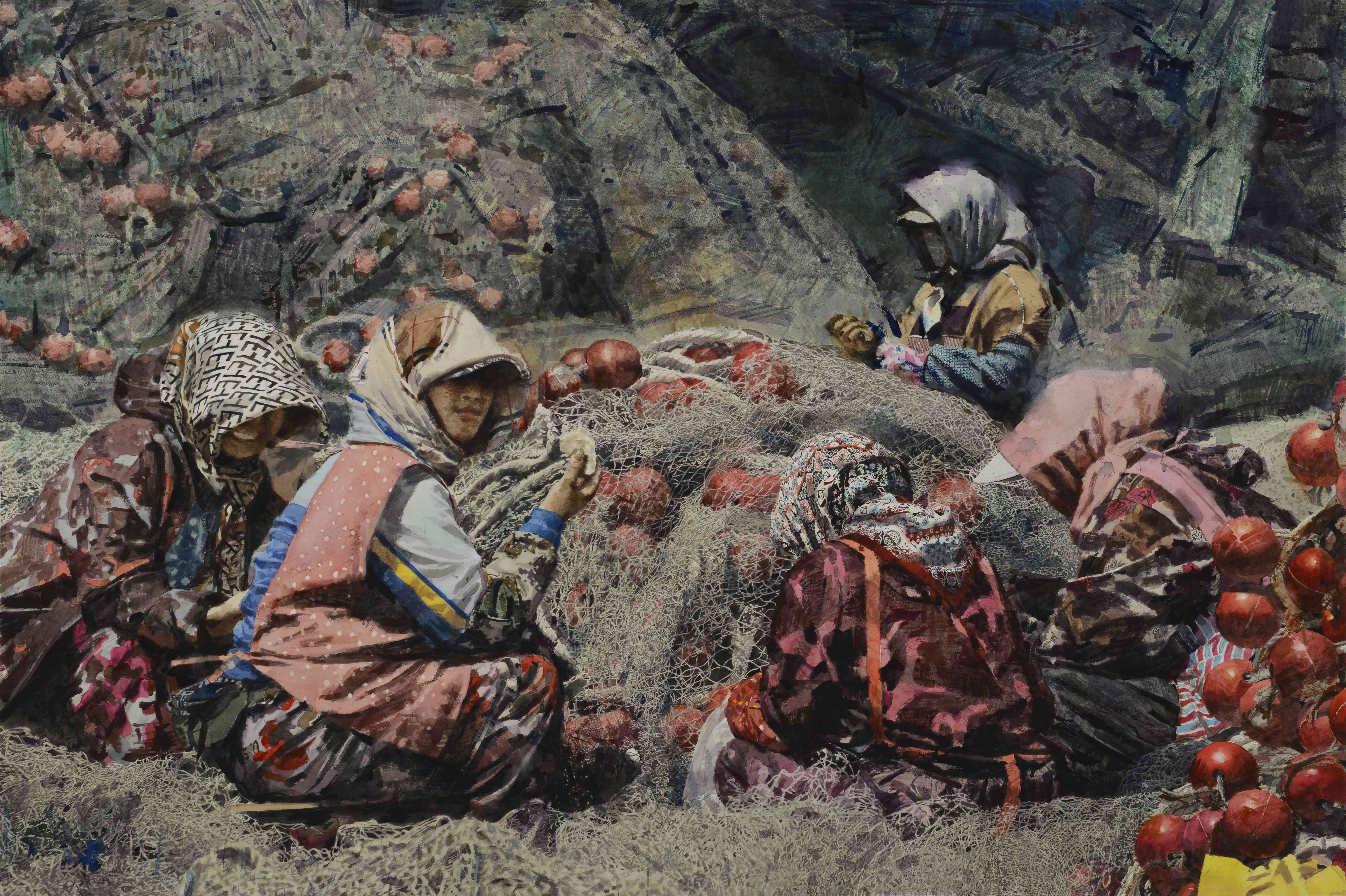 水彩《休渔不休工》91x135cm陈晶.jpg image.jpg
